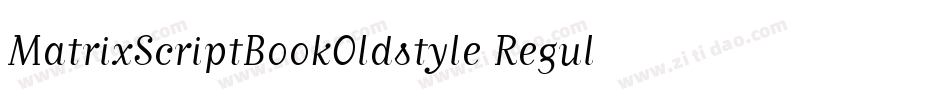 MatrixScriptBookOldstyle Regular字体转换